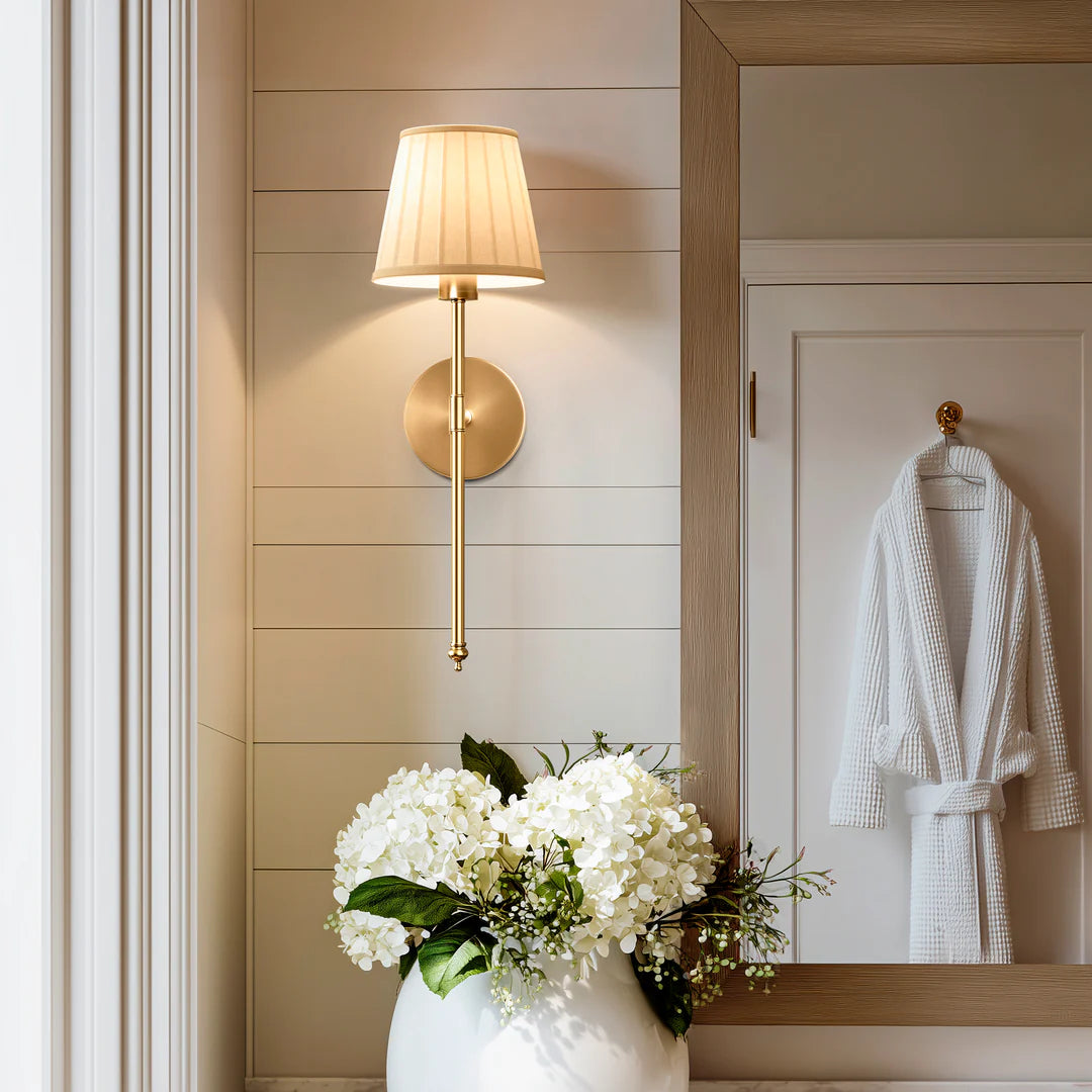 SURREE™ - WIRELESS PLEATED WALL SCONCES (SET OF 2)