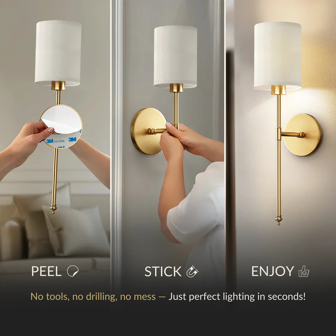 SURREE™ - WIRELESS CYLINDRICAL WALL SCONCES (SET OF 2)