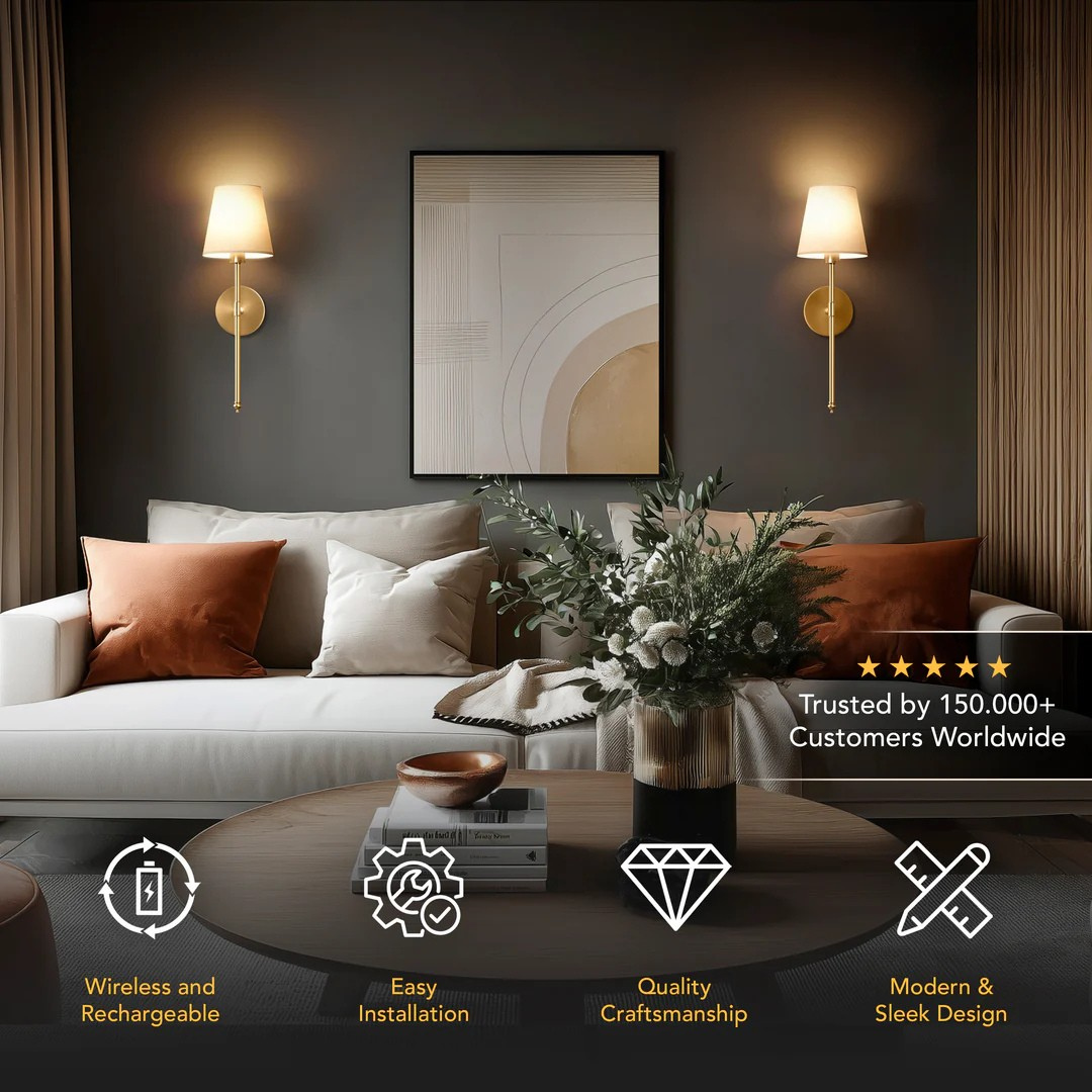 SURREE™ - WIRELESS WALL SCONCES (SET OF 2)