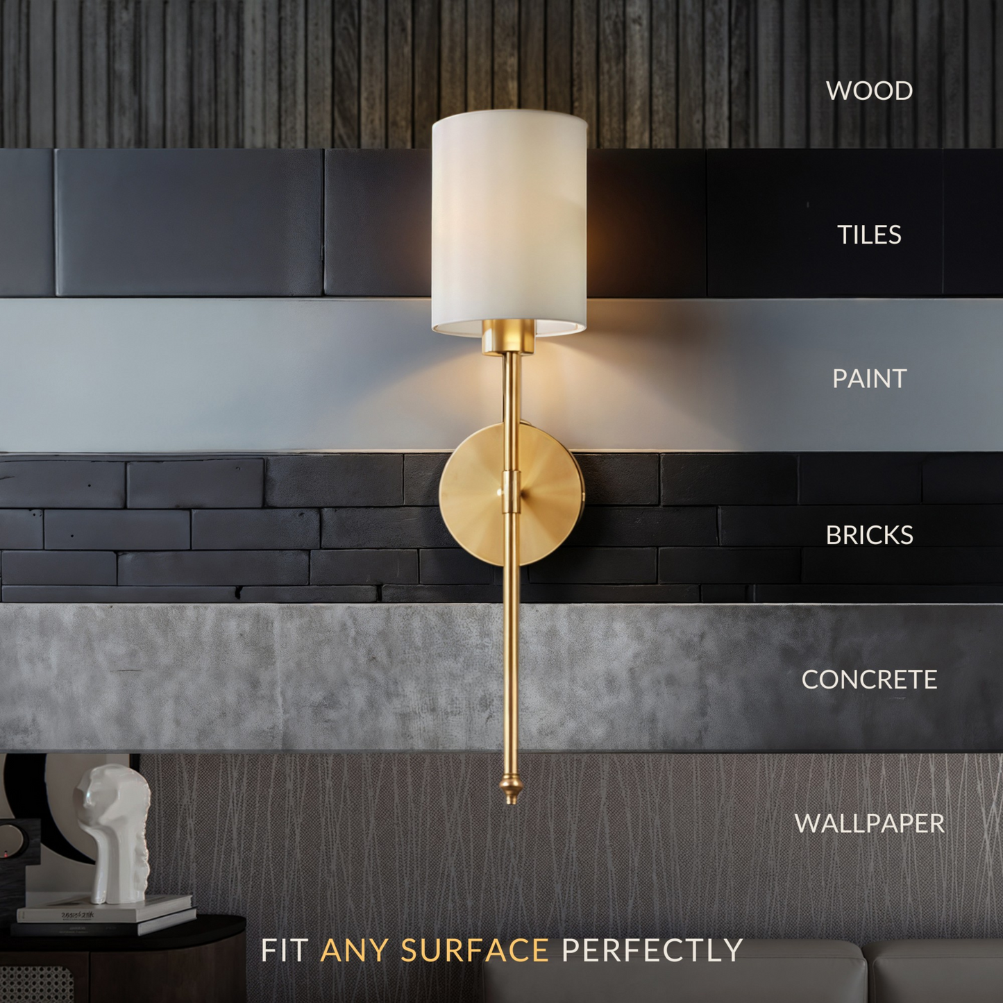 SURREE™ - WIRELESS CYLINDRICAL WALL SCONCES (SET OF 2)