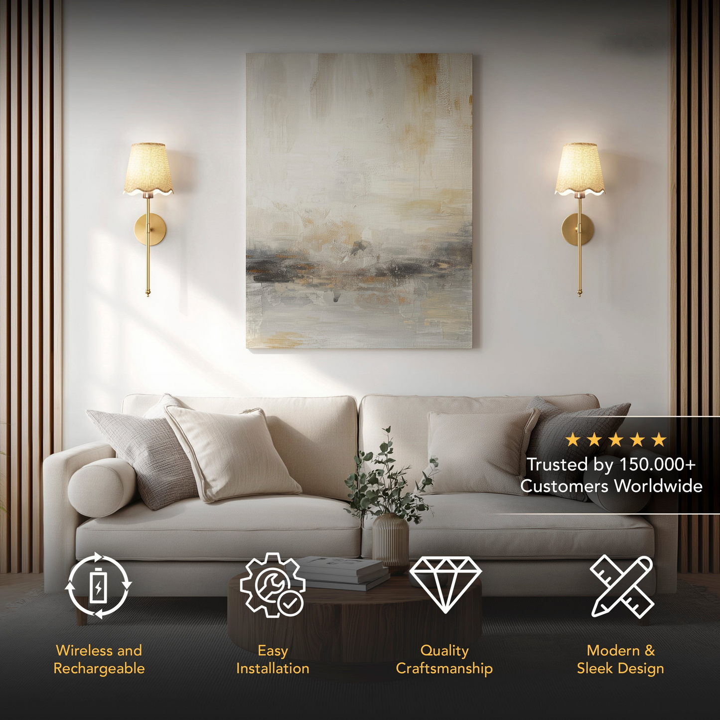 SURREE™ - WIRELESS BOHO WALL SCONCES (SET OF 2)