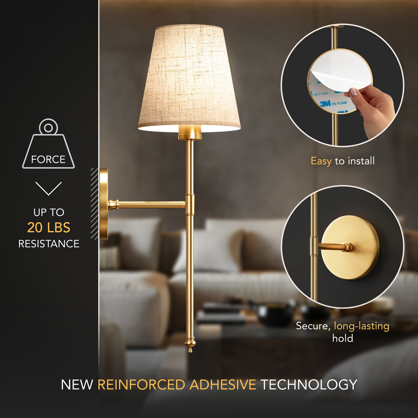 SURREE™ - WIRELESS SAND WALL SCONCES (SET OF 2)