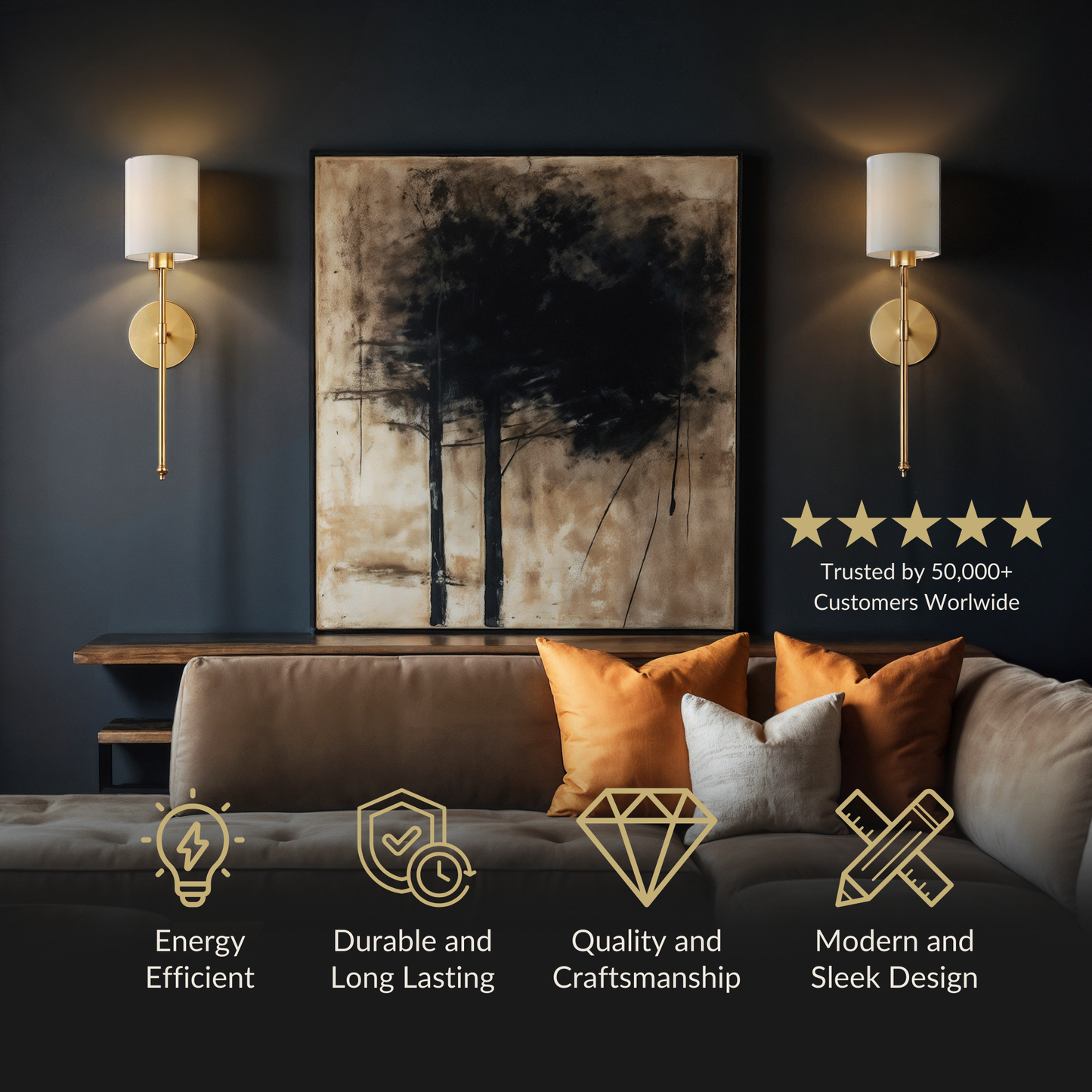 SURREE™ - WIRELESS CYLINDRICAL WALL SCONCES (SET OF 2)