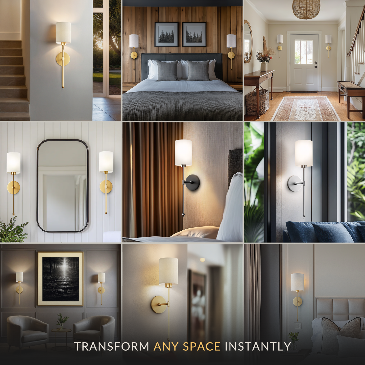 SURREE™ - WIRELESS CYLINDRICAL WALL SCONCES (SET OF 2)