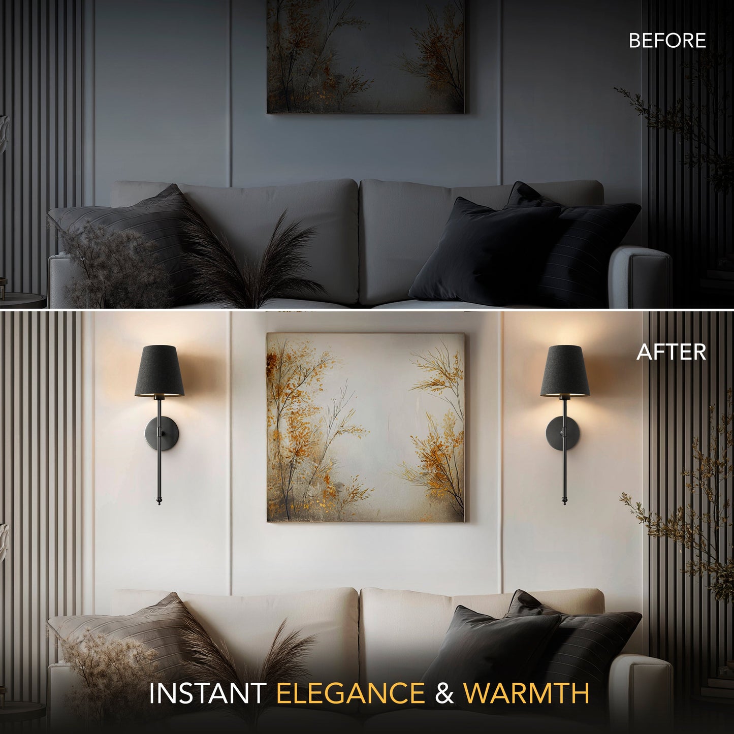 SURREE™ - WIRELESS DARK WALL SCONCES (SET OF 2)