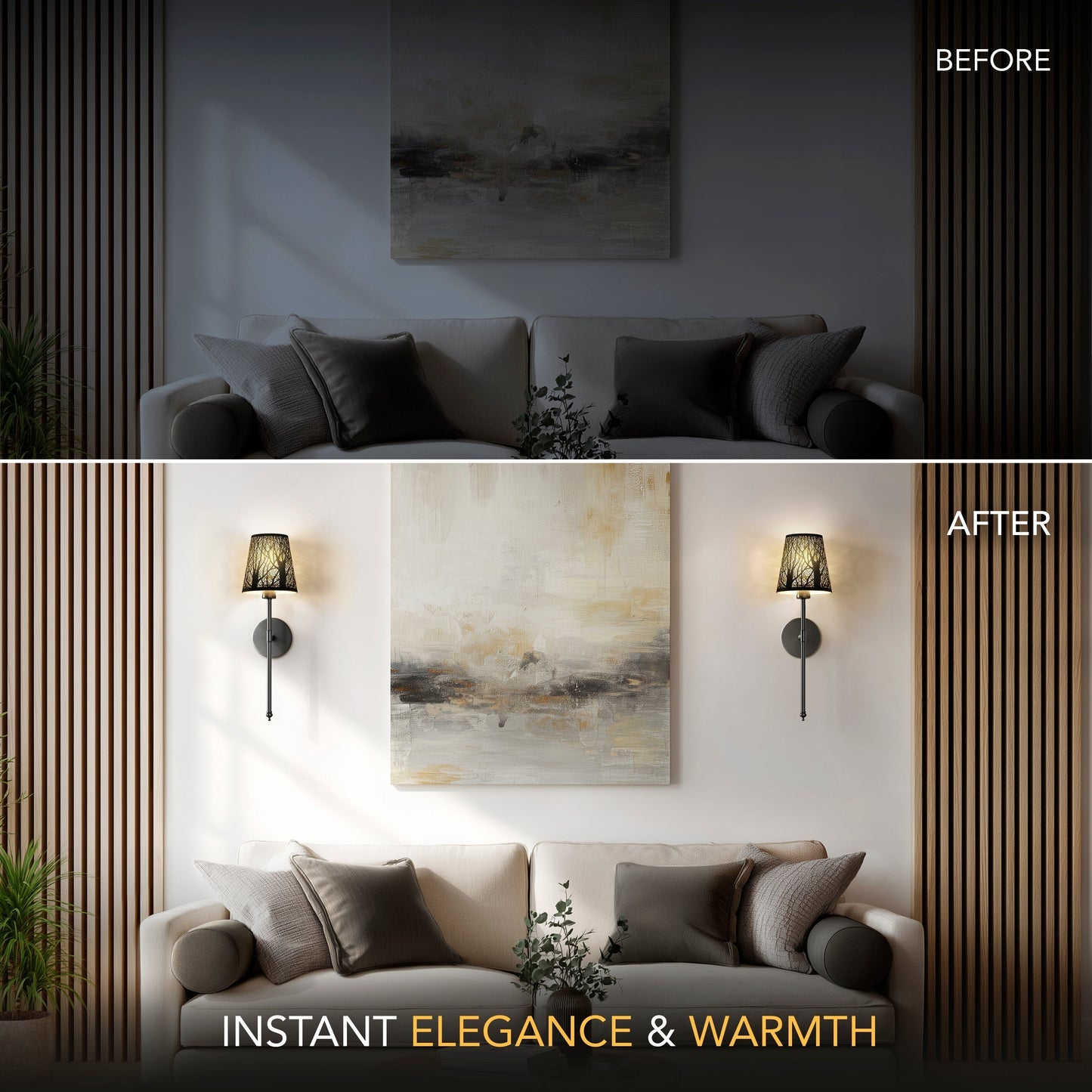 SURREE™ - WIRELESS METALLIC WALL SCONCES (SET OF 2)