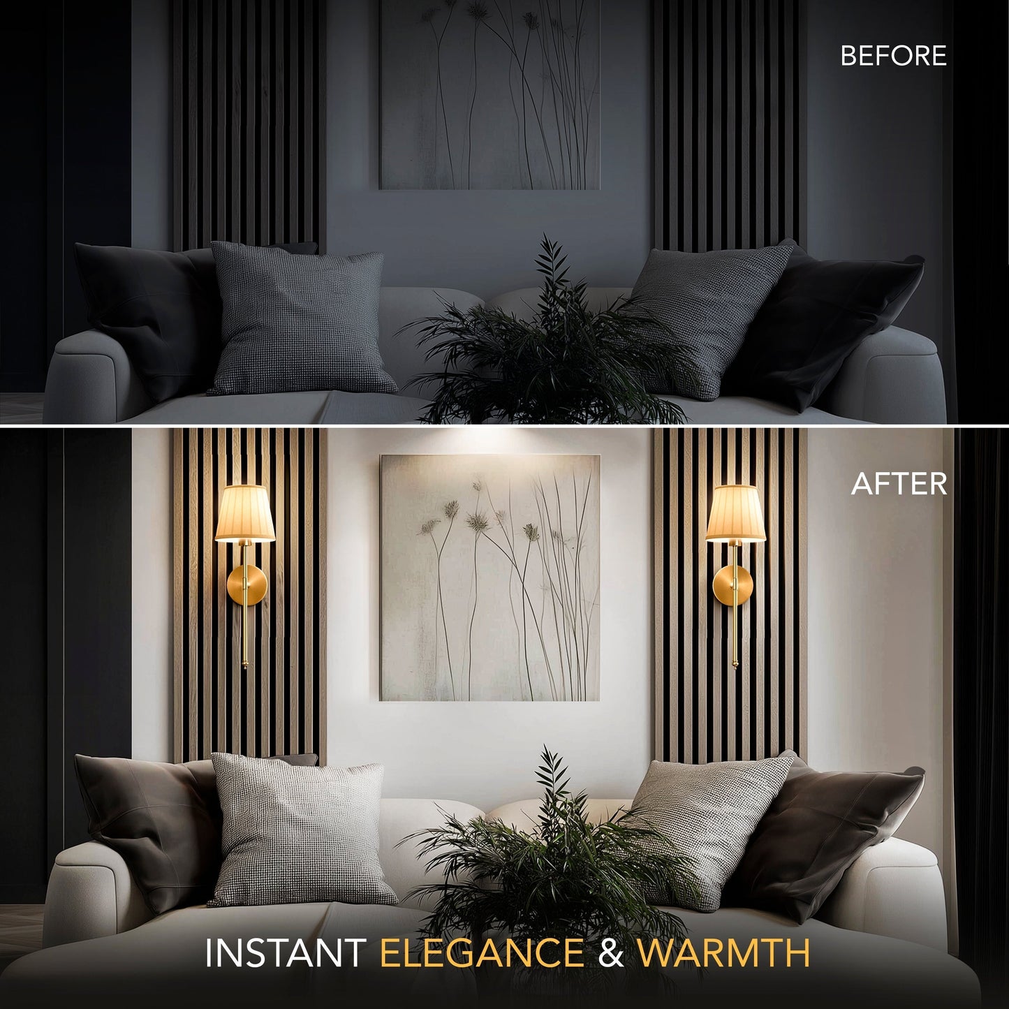 SURREE™ - WIRELESS PLEATED WALL SCONCES (SET OF 2)