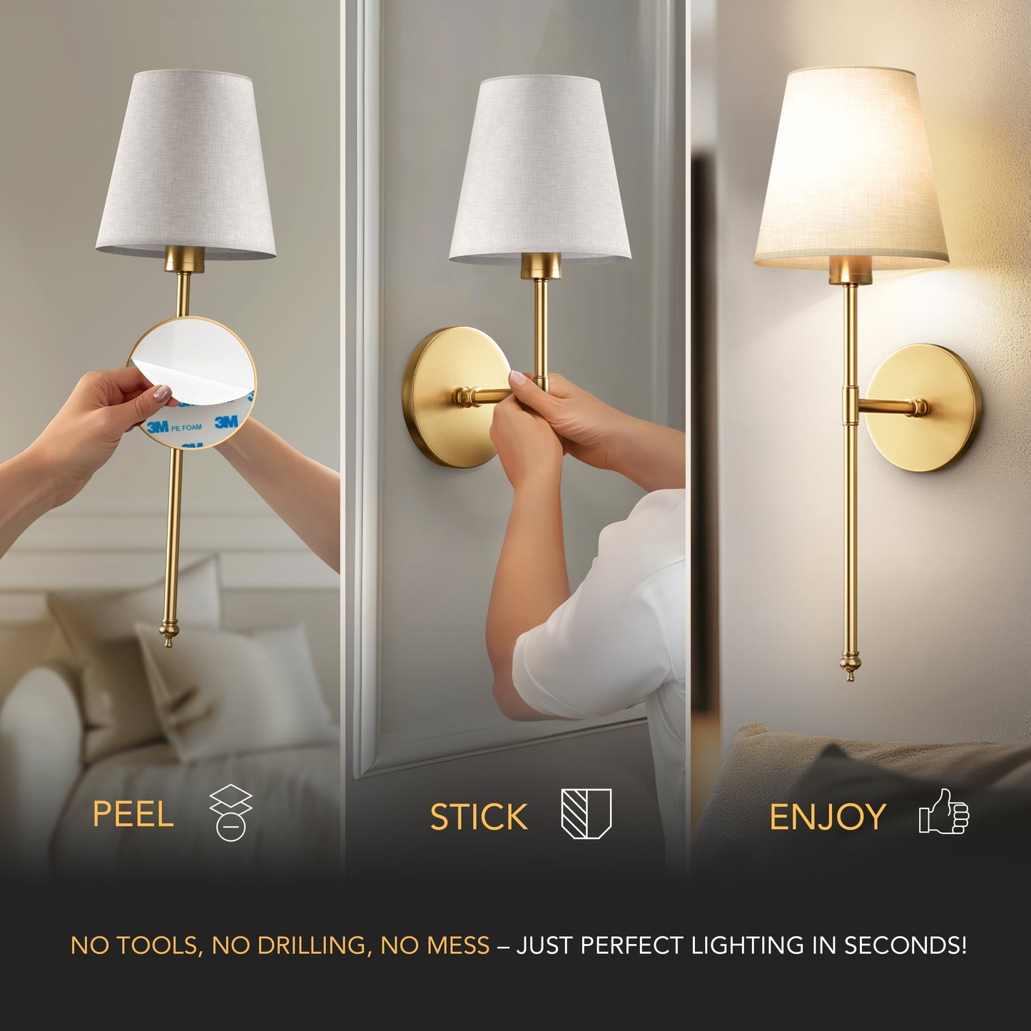 SURREE™ - WIRELESS WALL SCONCES (SET OF 2)