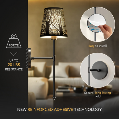 SURREE™ - WIRELESS METALLIC WALL SCONCES (SET OF 2)