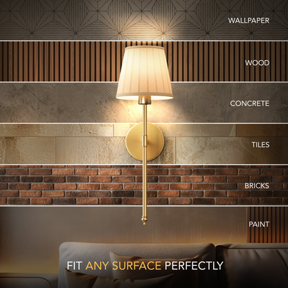 SURREE™ - WIRELESS PLEATED WALL SCONCES (SET OF 2)