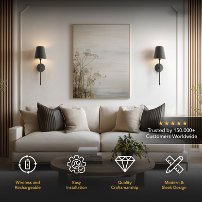 SURREE™ - WIRELESS DARK WALL SCONCES (SET OF 2)