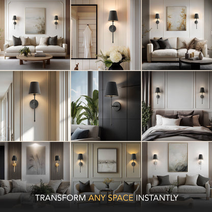 SURREE™ - WIRELESS DARK WALL SCONCES (SET OF 2)